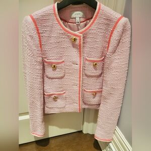 Pink J Crew Tweed Blazer (Size 4)
